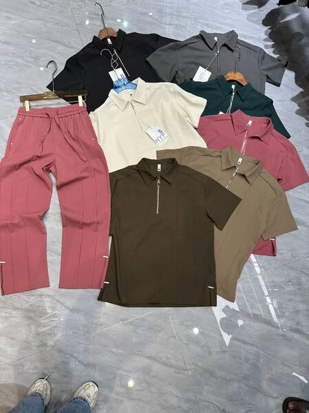 Men's Casual Short Sleeve Shirt and Pants Set