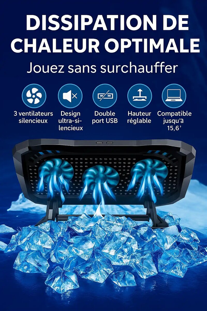 Support Ventilé pour Ordinateur Portable