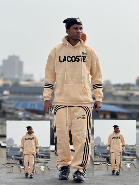 Ensemble survêtement Lacoste homme beige