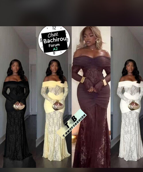 Robe longue en dentelle élégante