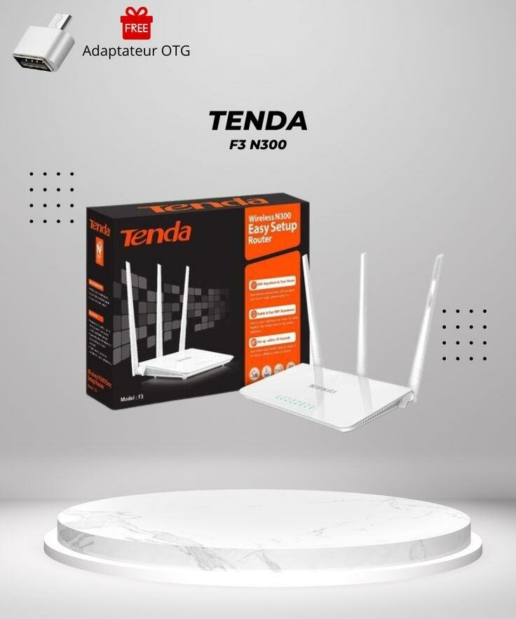 Routeur Tenda F3 N300 Wi-Fi