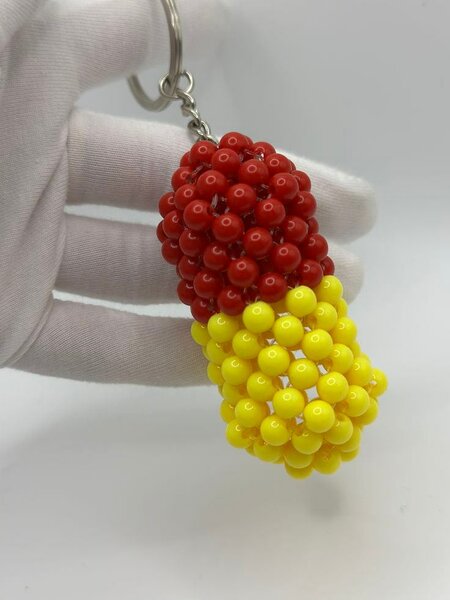 Porte-clés perles colorées