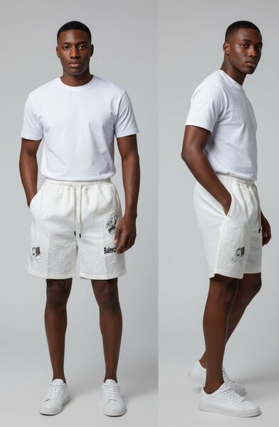 Unisex Casual White Shorts