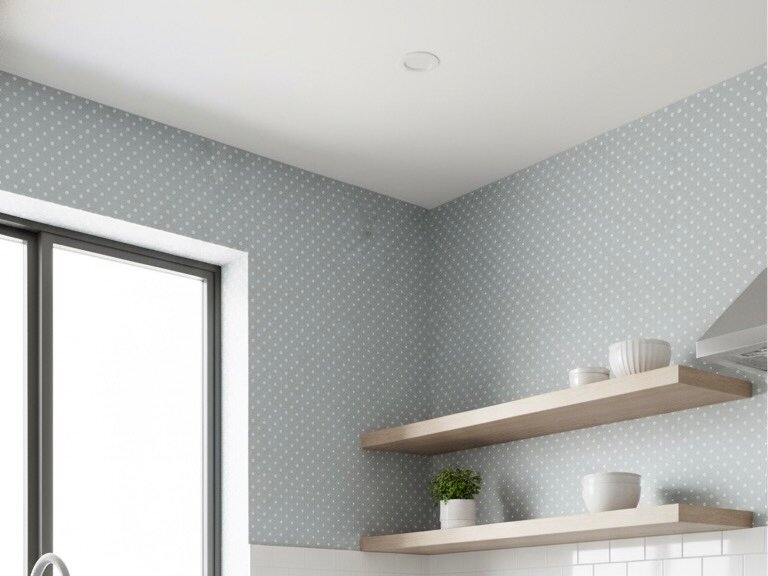 Papier Peint Bleu à Pois