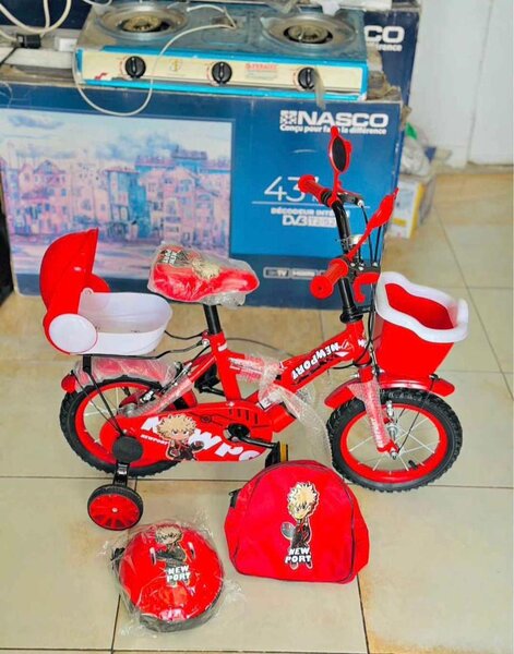 Vélo Enfant Rouge avec Accessoires