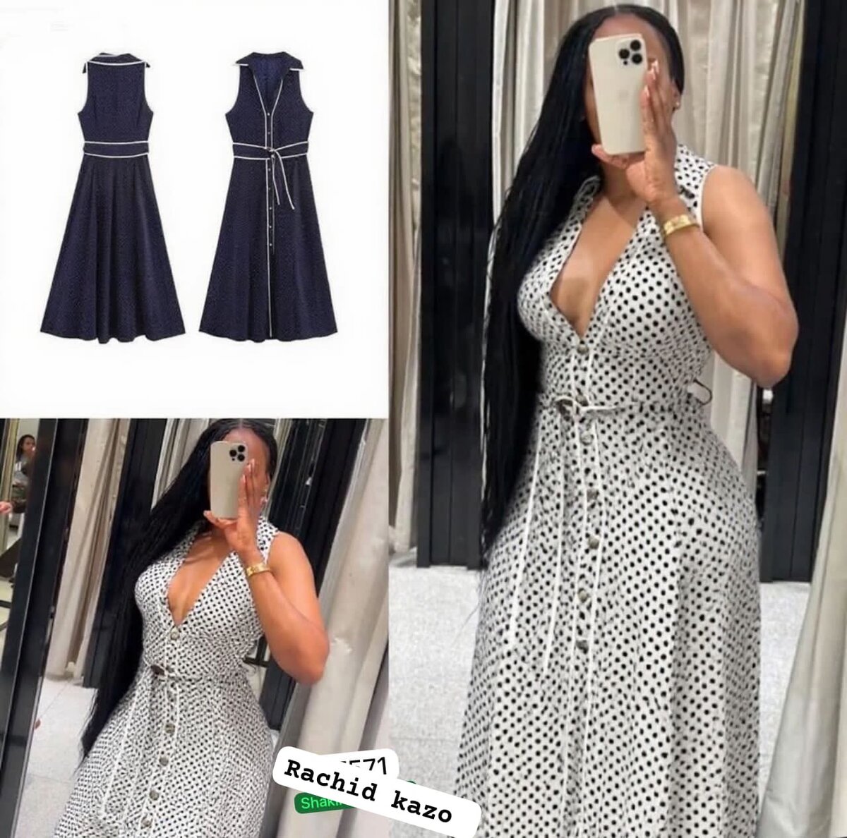 Robe élégante à pois