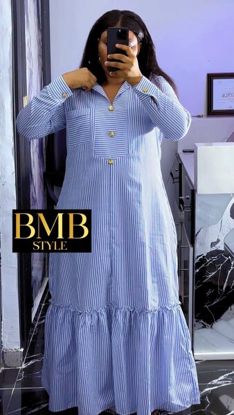 Robe Maxi Rayée Élégante