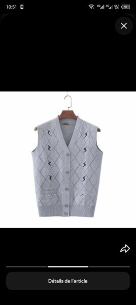 Gilet sans manches en tricot