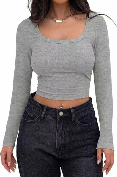 Top court manches longues femme