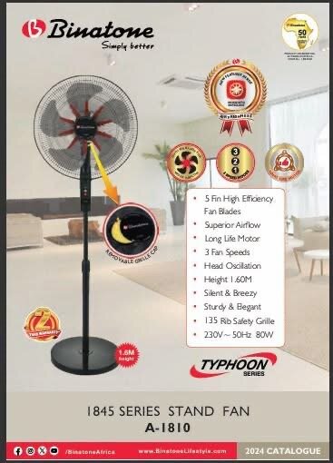 Ventilateur sur pied Binatone Typhoon