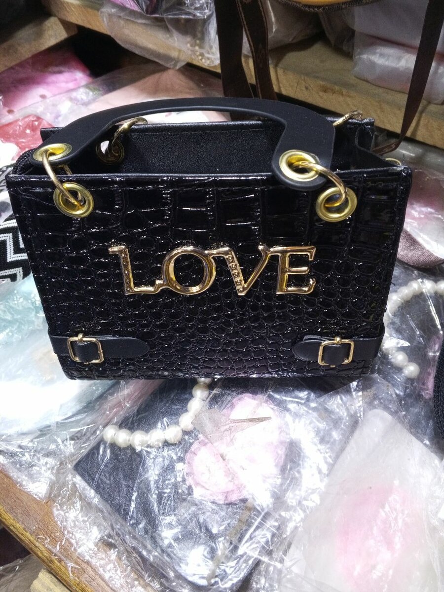 Sac noir "LOVE" chic