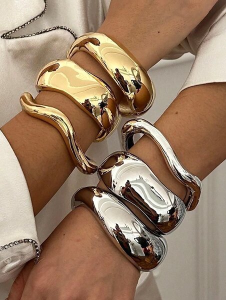 Bracelets en métal élégant