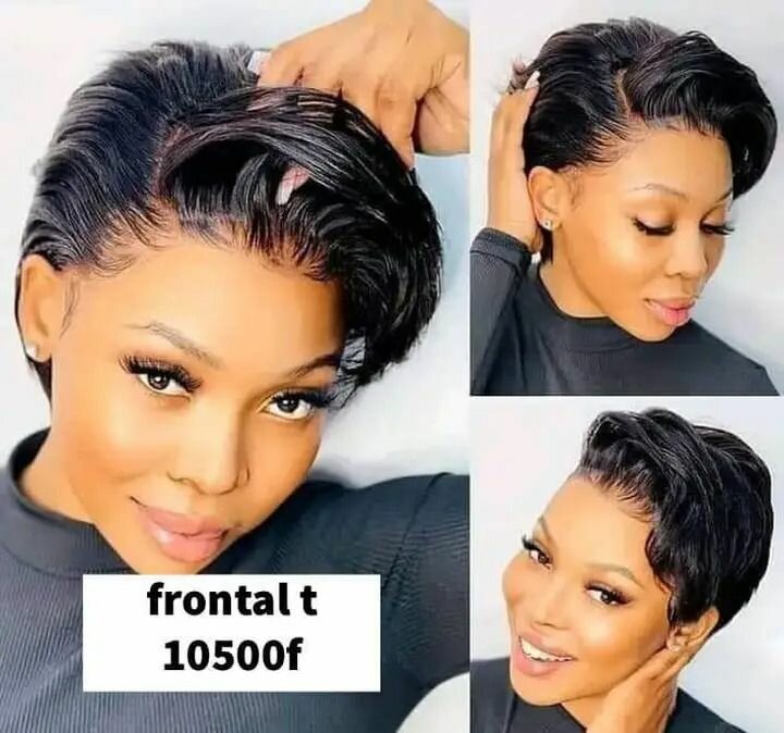 Perruque courte frontale pour femmes