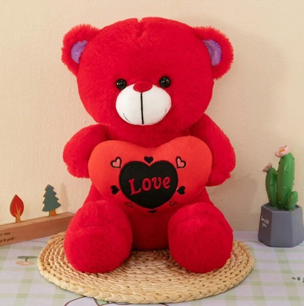 Nounours rouge câlin "Amour"