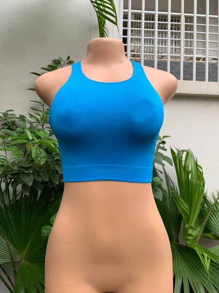 Brassière de sport bleue