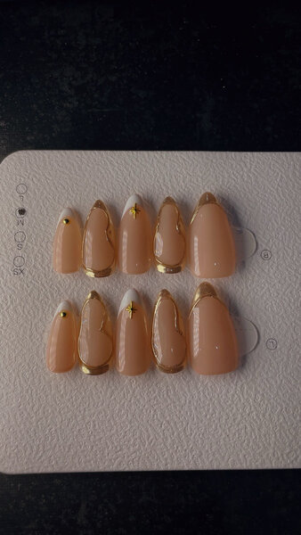 Ongles Press-on Nude Élégants