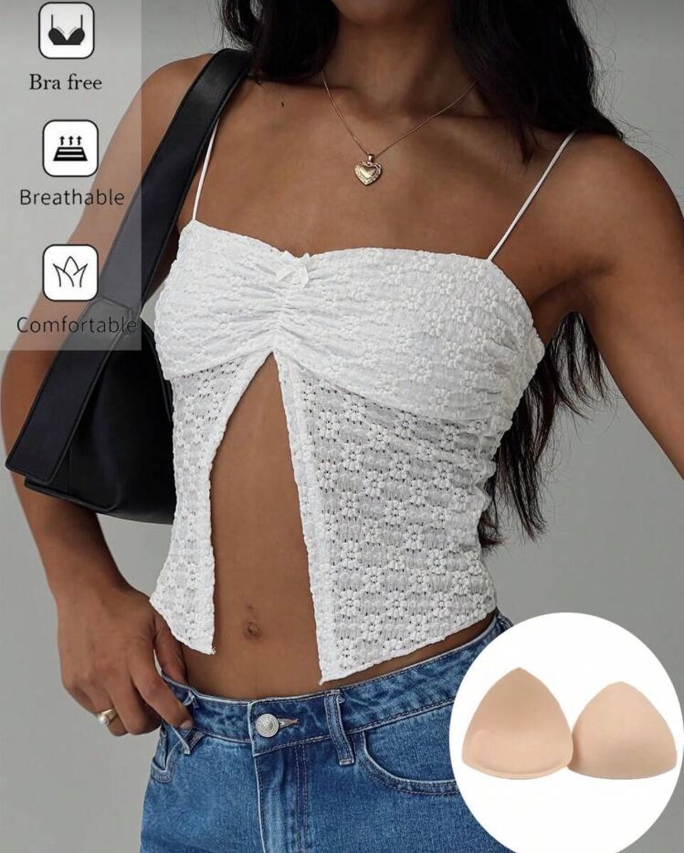 Top en dentelle sans soutien-gorge