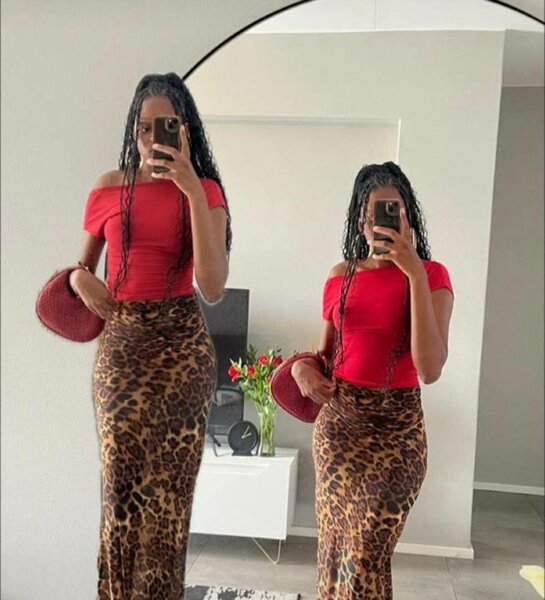 Robe longue à motif floral