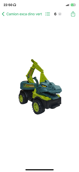 Camion Dino Excavatrice Vert