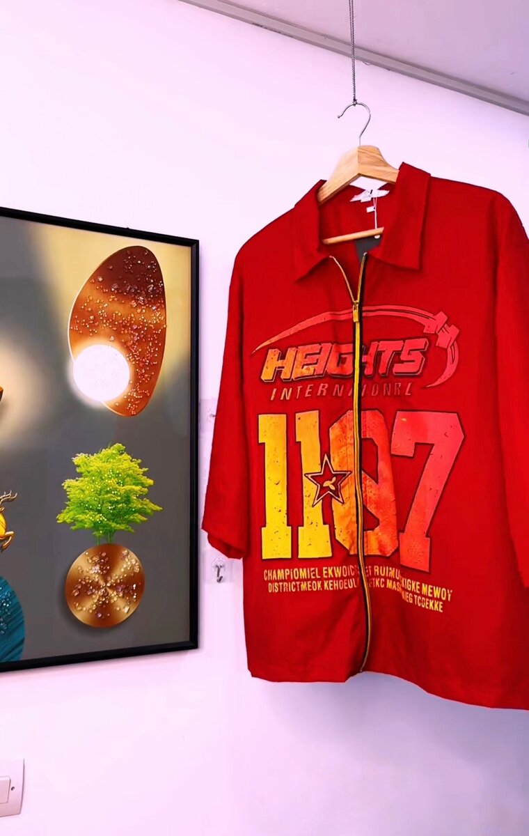 Chemise rouge vintage homme