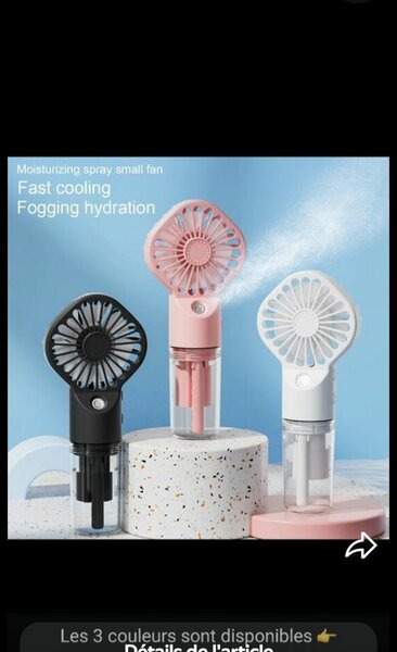 Mini ventilateur humidificateur portable