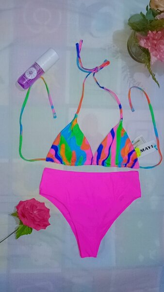Maillot de bain 2 pièces multicolore