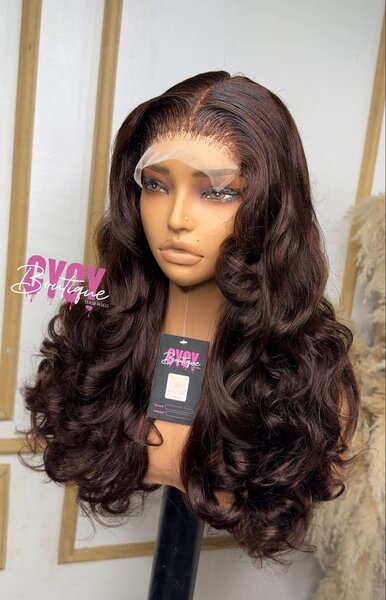 Perruque ondulée lace front