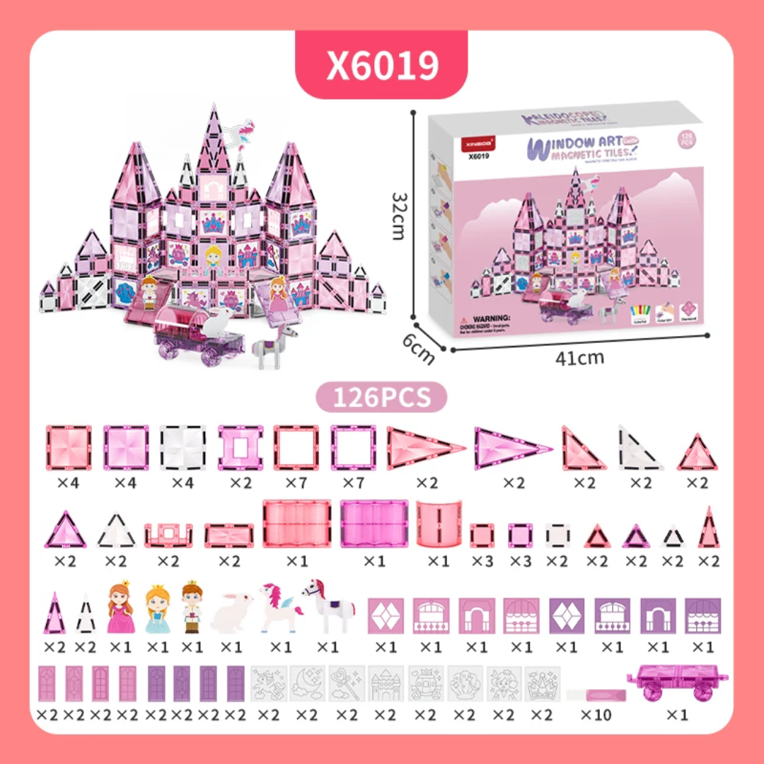 Jeu de construction magnétique château