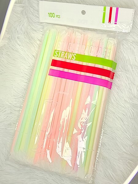 Pailles Pastel Jetables 100 pcs