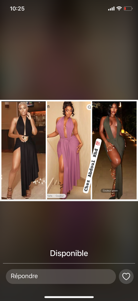 Robe longue élégante fendue