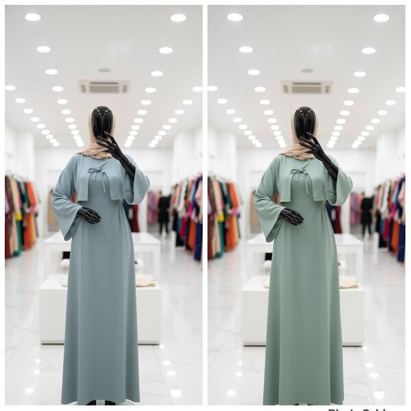 Robe longue élégante verte