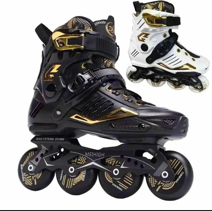 Patins à roulettes Meigh noir et or