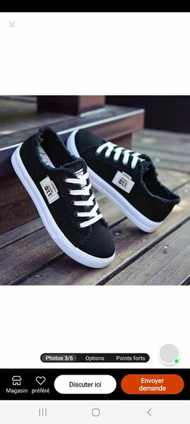 Baskets noires confortables