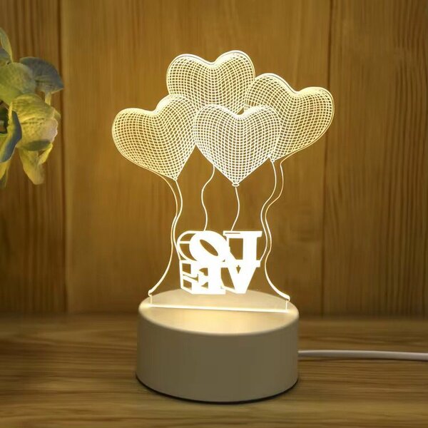 Veilleuse 3D LED Romantique
