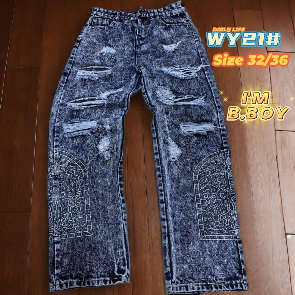 Jeans larges décontractés homme