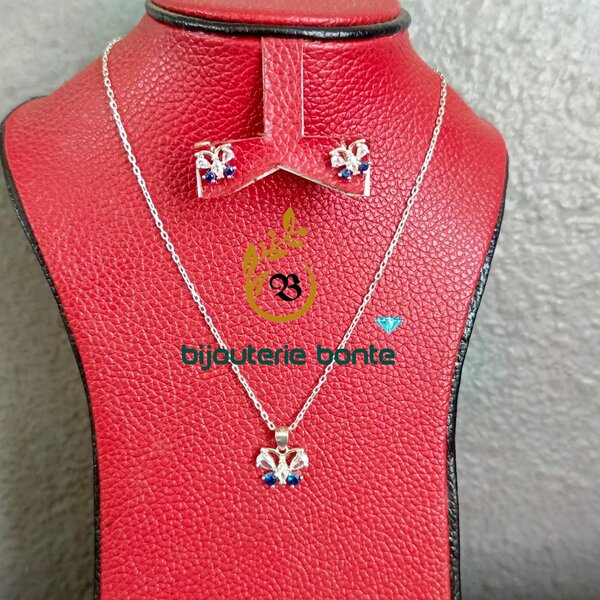 Set Bijoux Papillon Argent