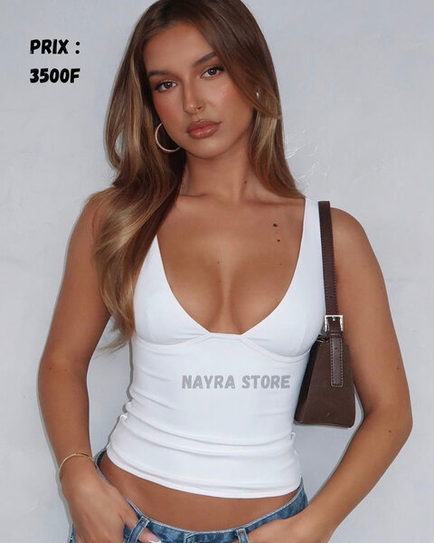 Top blanc tendance femme