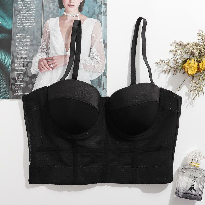 Bustier noir élégant femme
