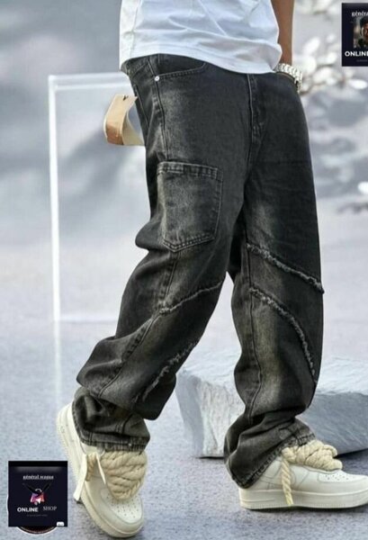 Jean baggy noir tendance