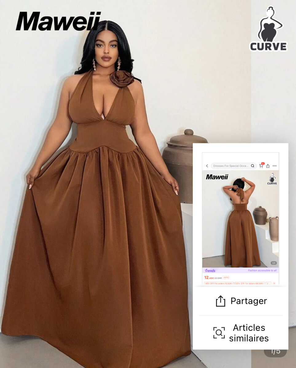 Robe longue élégante Maweii