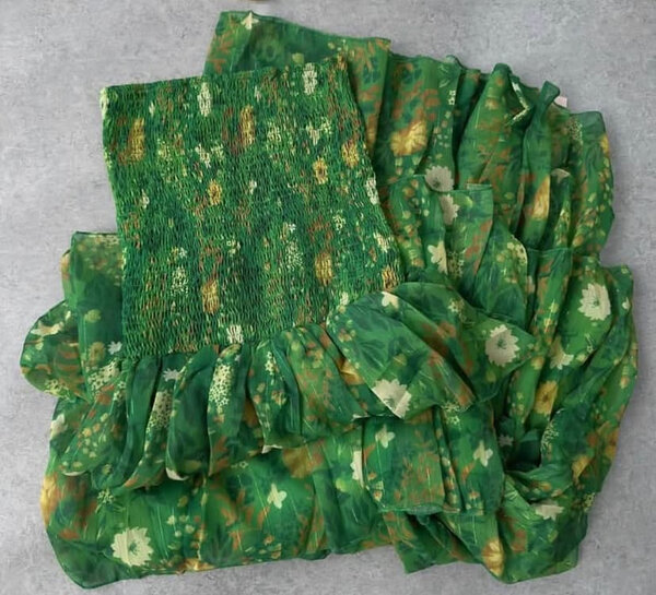 Elegant Floral Tiered Maxi Dress