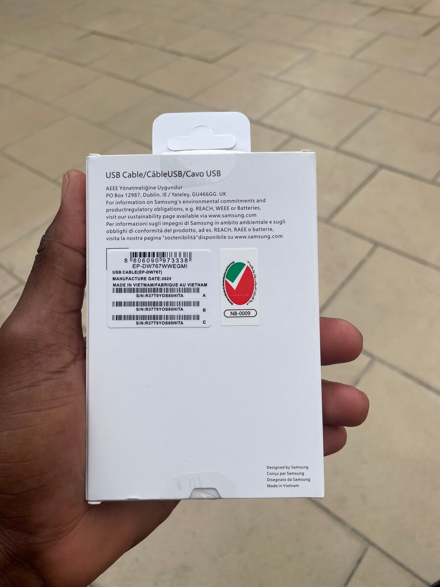 Câble USB-C vers USB-C 1.8m Samsung