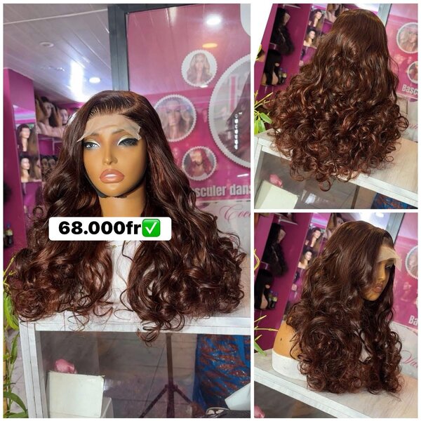 Perruque cheveux longs bouclés