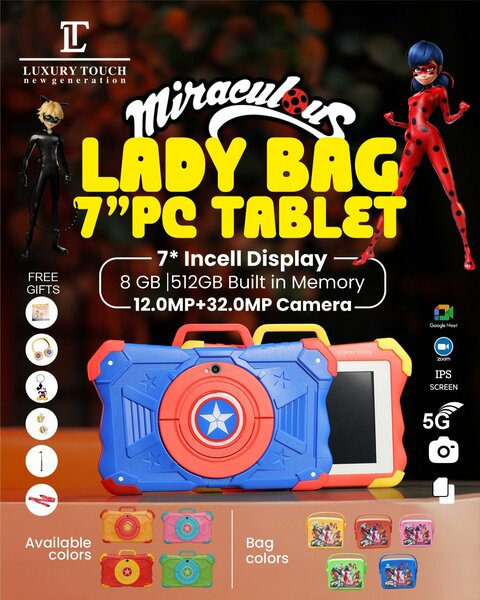 Tablette 7" Lady Bag Miraculous