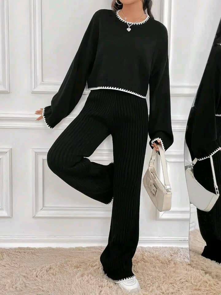 Ensemble survêtement tricoté femme