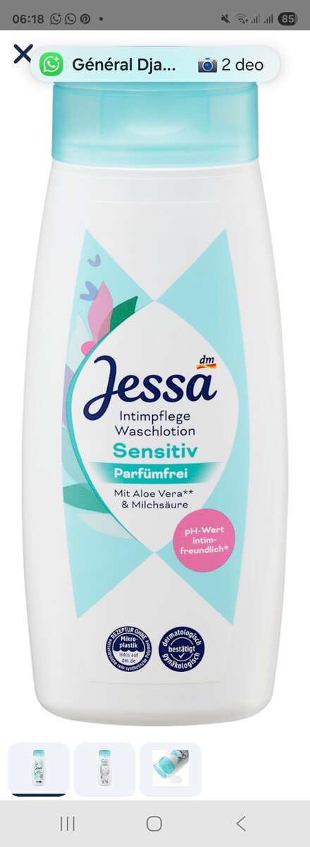Jessa Lotion Lavante Intime Sensitive