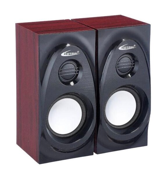 Enceintes stéréo en bois