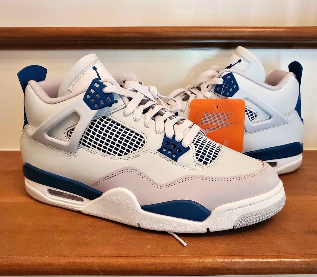 Nike Air Jordan 4 Retro Blanc/Bleu