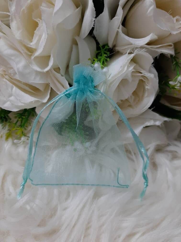 Sac organza vert d'eau