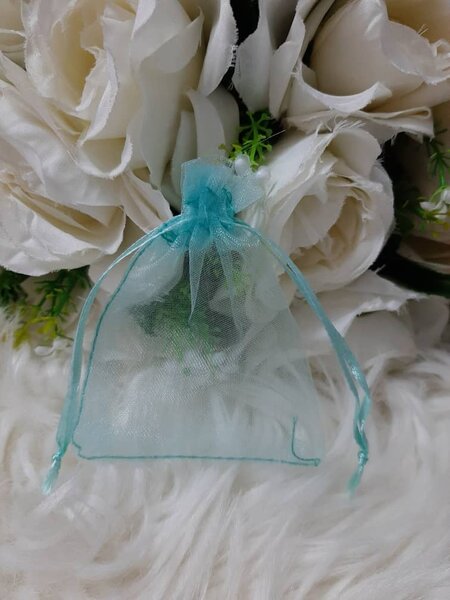 Sac organza vert d'eau